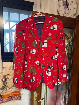 Traje Navideño Oppo Suits Rojo Talla 50