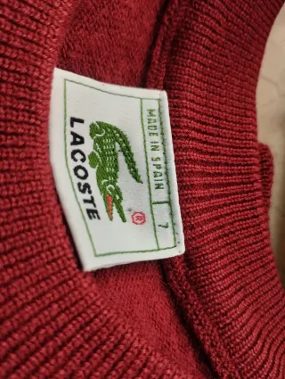 Jersey caballero Lacoste rojo burdeos