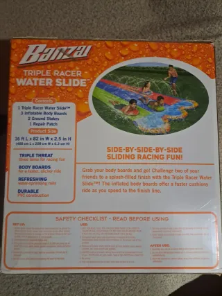Banzai Triple Racer Water Slide