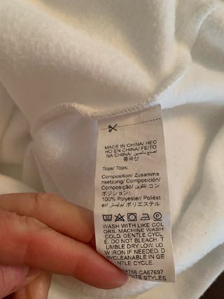 Felpa Shein Uomo Bianca XXL