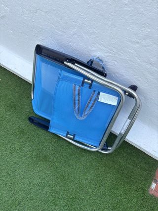 Silla de Playa Plegable Azul