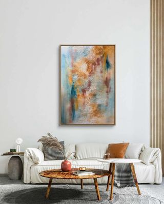 Cuadro grande abstracto salón comedor