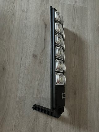 Lampione LED nero e argento