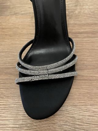 Sandalias Mango tacón con brillantes