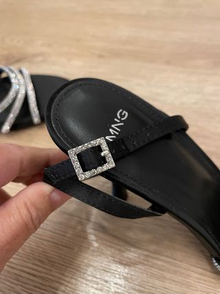 Sandalias Mango tacón con brillantes