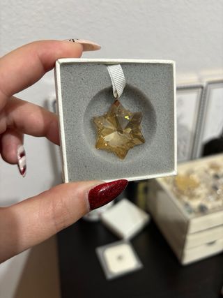 Adorno Swarovski Estrella Dorado