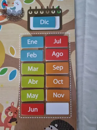 Calendario de madera educativo infantil