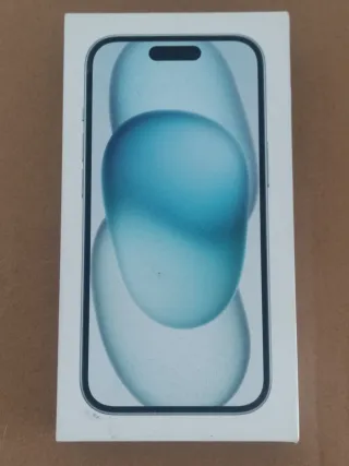Caja iPhone 15 azul