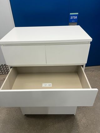 Cómoda Malm 6 cajones blanca