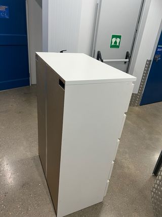 Cómoda Malm 6 cajones blanca