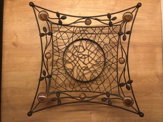 Cesta forja decorativa antigua