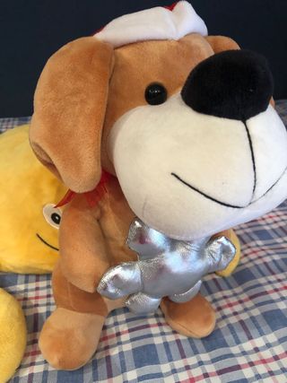 Lote Peluches Animales: Perro, Cerdo y Amarillo