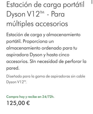 Estación de Portátil Carga Dyson V12  Sin Estrenar