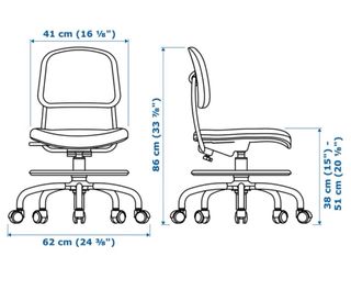 Silla de escritorio infantil rosa