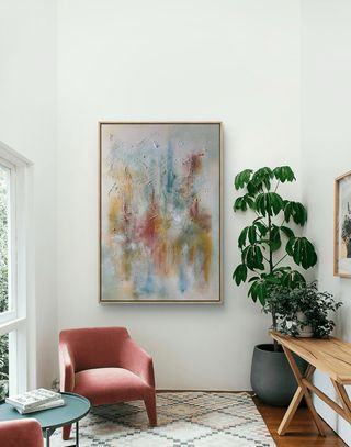 Cuadro grande abstracto pintado a mano