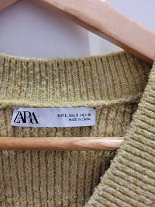 Chaleco Zara verde talla única