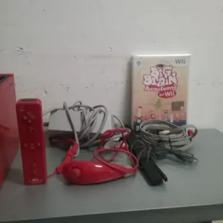 Nintendo Wii Rossa + Big Brain Academy