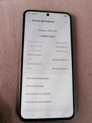 Samsung Galaxy A56 5G Blanco