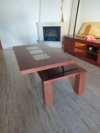 Mesa centro elevable madera