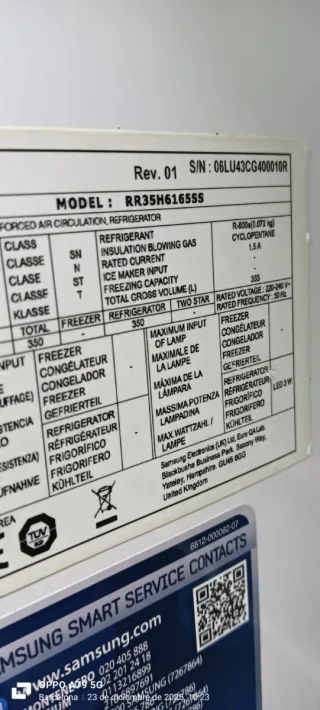 Nevera Samsung 1 Puerta No Frost A++