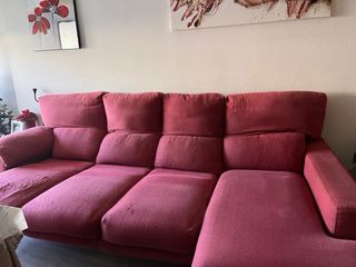Sofá Chaise Longue Rojo 2.80m