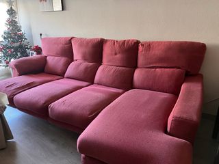Sofá Chaise Longue Rojo 2.80m