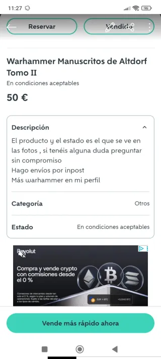 Libro Warhammer Tomo II reservado