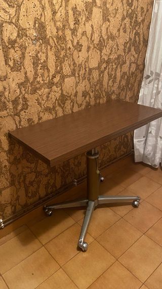 Mesa auxiliar madera y metal