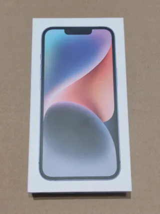 Caja iPhone 14 azul