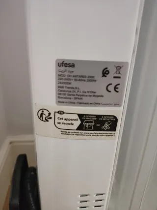 Radiador Eléctrico Ufesa Antares 2500