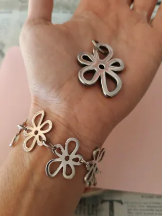 Pulsera y Colgante Tous Flor Plata
