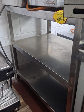 Mesa Acero Inoxidable 2 Baldas