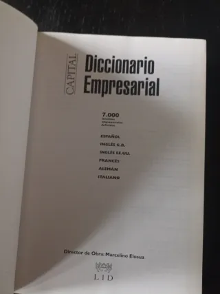 Diccionario empresarial español, inglés, francé...