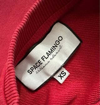 Sudadera Vestido Space Flamingo Talla XS Roja