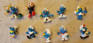 40 Puffi Pejo/Schleich con mancanze o rotture.