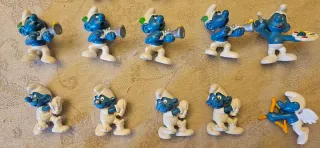 40 Puffi Pejo/Schleich con mancanze o rotture.