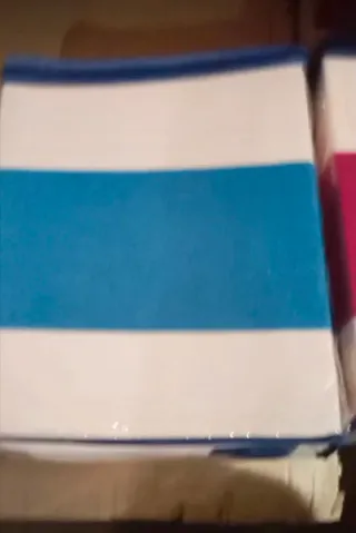 Juego Sábanas 90cm Azul y crema