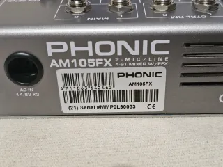 Console mixer con effetti Phonic AM105FX NEW