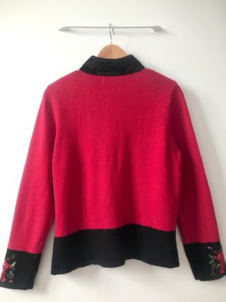 Jersey Navideño Vintage Rojo Cardenales Bordados L