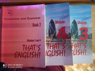 That´s English Module 3; Module 4; workbook