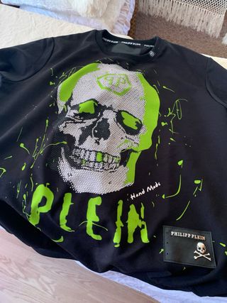 Sudadera Philipp Plein Calavera Verde