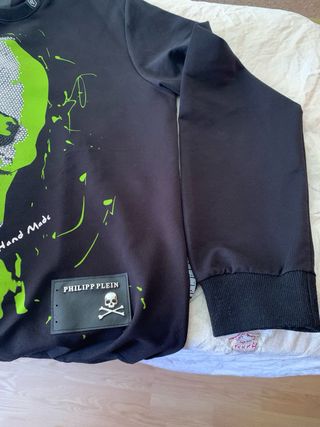 Sudadera Philipp Plein Calavera Verde