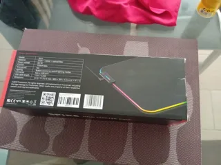 Alfombrilla ratón negra con cable USB