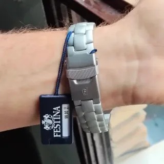 Reloj Festina Cronógrafo Hombre Plata Azul