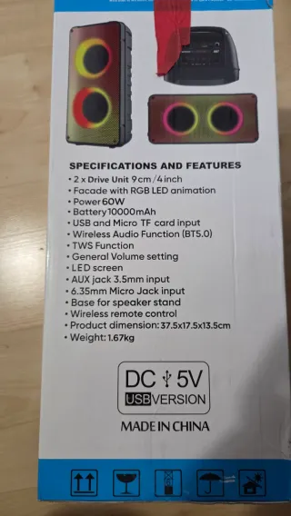 Altavoz Bluetooth 60W