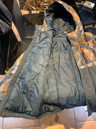 Anorak niño camuflaje pelo interior 8-9 años negro