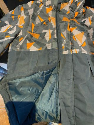 Anorak niño camuflaje pelo interior 8-9 años negro