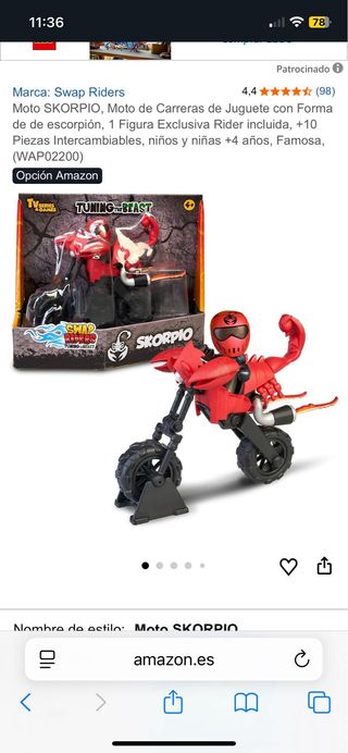 Moto Skorpio Swap Riders Roja