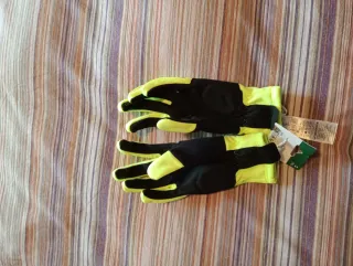 Guantes de ciclismo negros y neón Talla S