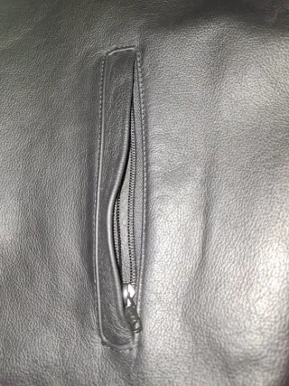 Chaleco de cuero DXR Negro